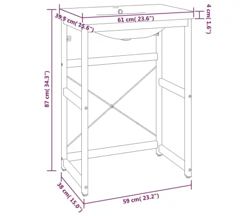 Vannasistabas Skapītis Ar Iebūvētu Izlietni, Melns, Dzelzs Vidaxl