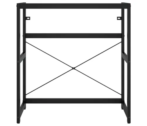 Vannasistabas Skapītis Ar Iebūvētu Izlietni, Melns, Dzelzs Vidaxl