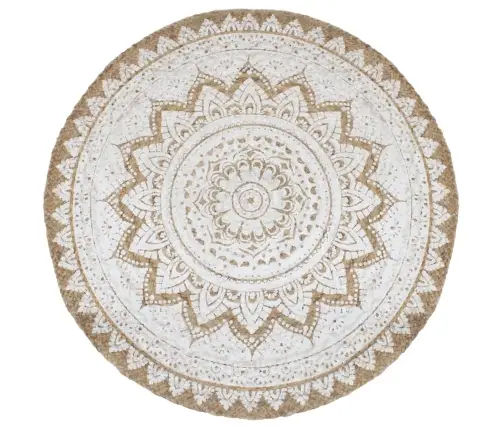 Paklājs, 210 Cm, Apaļš, Pīta Džuta Ar Apdruku Vidaxl