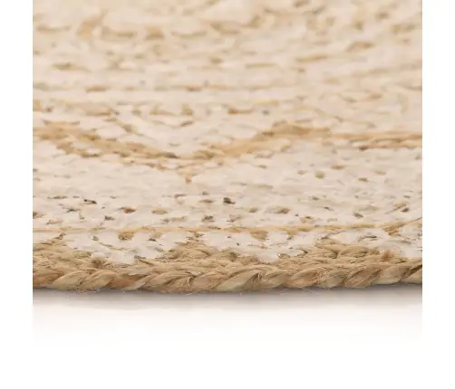 Paklājs, 210 Cm, Apaļš, Pīta Džuta Ar Apdruku Vidaxl