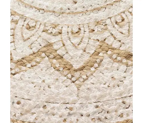 Paklājs, 210 Cm, Apaļš, Pīta Džuta Ar Apdruku Vidaxl