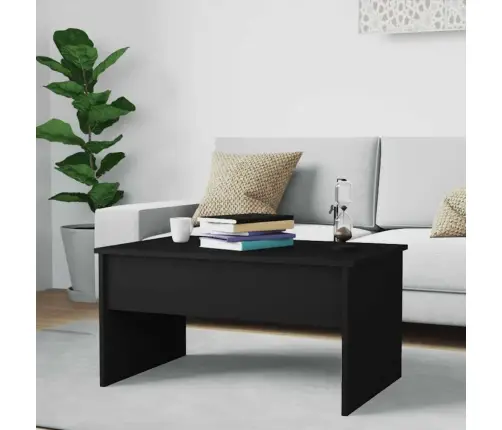 Kafijas Galdiņš, Melns, 80X50,5X41,5 Cm, Inženierijas Koks Vidaxl