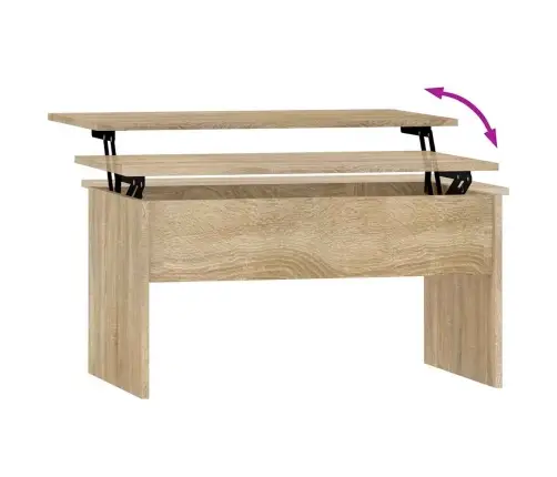 Kafijas Galdiņš, Ozola Krāsa, 80X50,5X41,5Cm, Inženierijas Koks Vidaxl