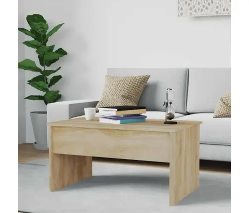 Kafijas Galdiņš, Ozola Krāsa, 80X50,5X41,5Cm, Inženierijas Koks Vidaxl