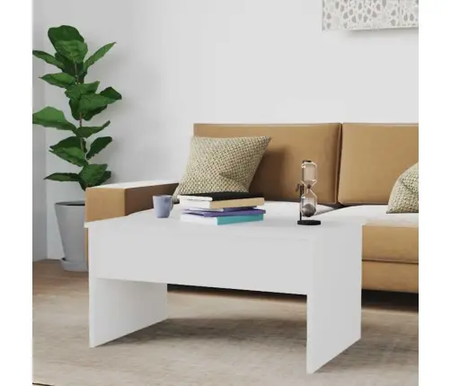 Kafijas Galdiņš, Spīdīgi Balts 80X50,5X41,5Cm Inženierijas Koks Vidaxl