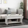 Kafijas Galdiņš, Balts, 102X50X52,5 Cm, Inženierijas Koks Vidaxl