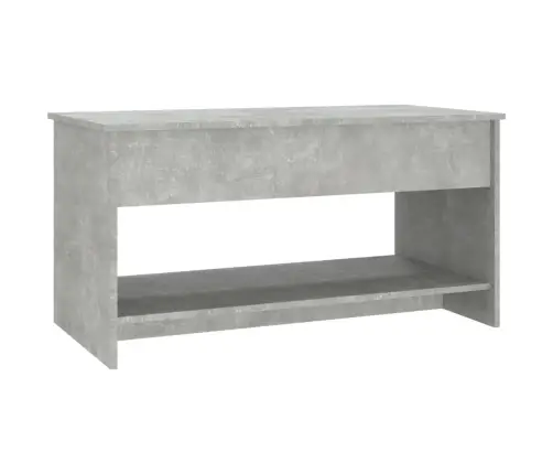 Kavos Staliukas, Betono Pilkas, 102X50X52,5cm Apdirbta Mediena