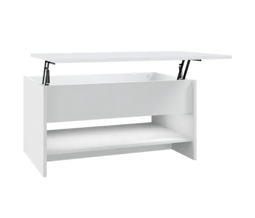 Kafijas Galdiņš, Balts, 80X50X40 Cm, Inženierijas Koks Vidaxl