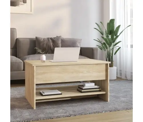 Kafijas Galdiņš, Ozola Krāsa, 80X50X40 Cm, Inženierijas Koks Vidaxl