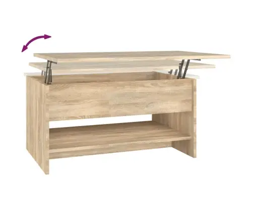 Kafijas Galdiņš, Ozola Krāsa, 80X50X40 Cm, Inženierijas Koks Vidaxl