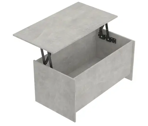 Kafijas Galdiņš Betona Pelēks 102X55,5X52,5Cm Inženierijas Koks Vidaxl