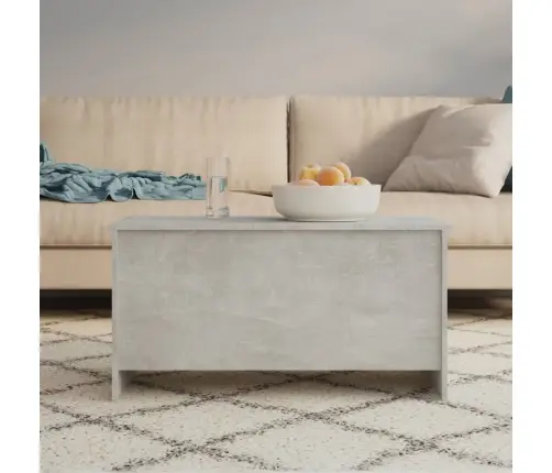 Kafijas Galdiņš Betona Pelēks 102X55,5X52,5Cm Inženierijas Koks Vidaxl