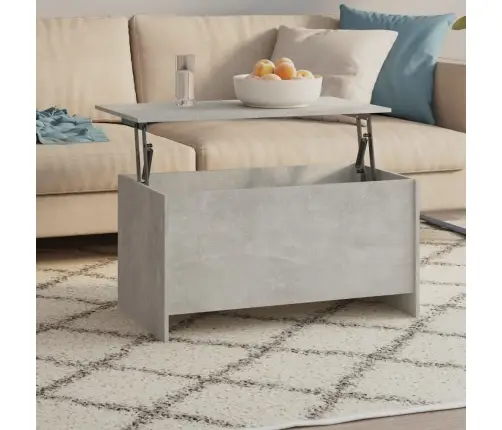 Kafijas Galdiņš Betona Pelēks 102X55,5X52,5Cm Inženierijas Koks Vidaxl