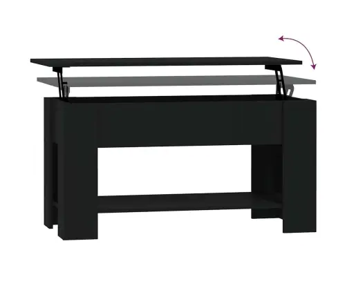 Kavos Staliukas, Juodas, 101X49X52cm Apdirbta Mediena