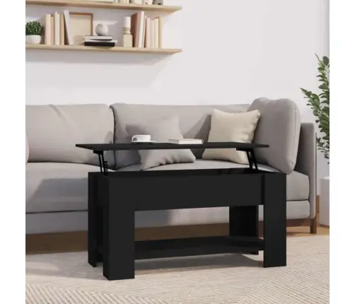 Kavos Staliukas, Juodas, 101X49X52cm Apdirbta Mediena