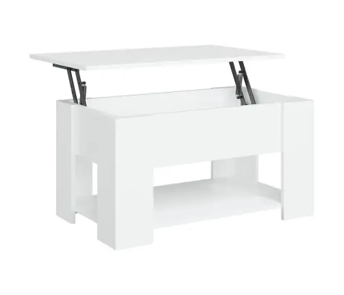 Kafijas Galdiņš, Balts, 79X49X41 Cm, Inženierijas Koks Vidaxl