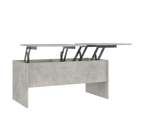 Kafijas Galdiņš Betona Pelēks 102X50,5X46,5Cm Inženierijas Koks Vidaxl