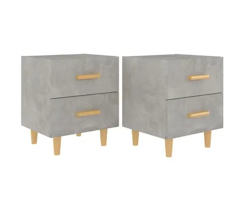 Naktsskapīši, 2 Gab., Betona Pelēki, 40X35X47,5 Cm Vidaxl