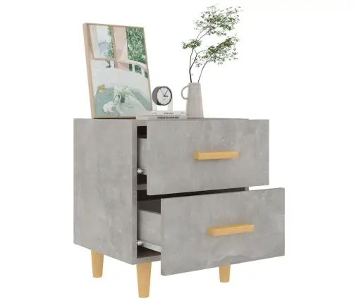 Naktsskapīši, 2 Gab., Betona Pelēki, 40X35X47,5 Cm Vidaxl