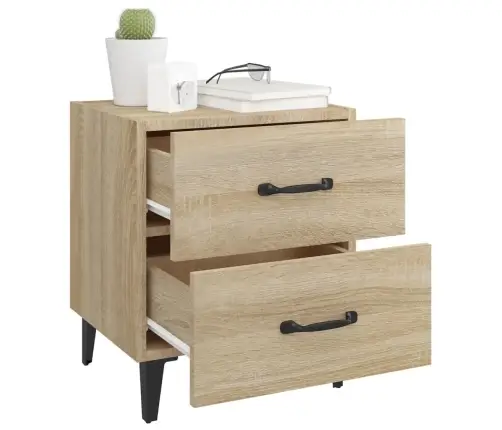 Naktsskapīši, 2 Gab., Ozolkoka Krāsa, 40X35X47,5 Cm Vidaxl