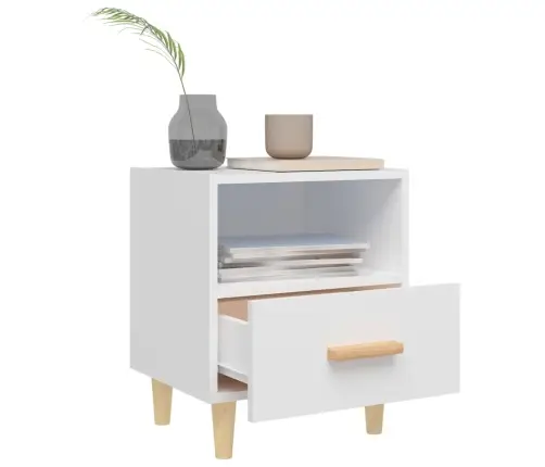 Naktinė Spintelė, Baltos Spalvos, 40X35X47Cm