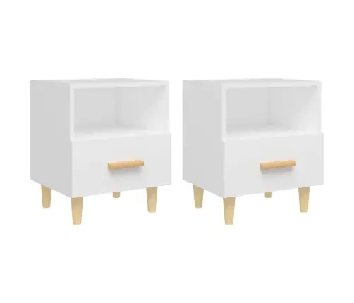 Naktsskapīši, 2 Gab., Balti, 40X35X47 Cm Vidaxl
