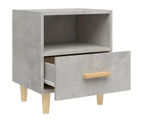 Naktsskapīši, 2 Gab., Betona Pelēki, 40X35X47 Cm Vidaxl