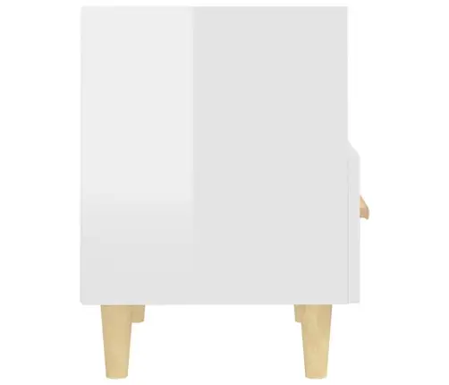 Naktinės Spintelės, 2Vnt., Baltos, 40X35X47cm Blizgios