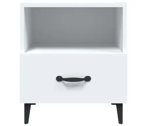 Naktsskapīši, 2 Gab., Balti, Inženierijas Koks Vidaxl