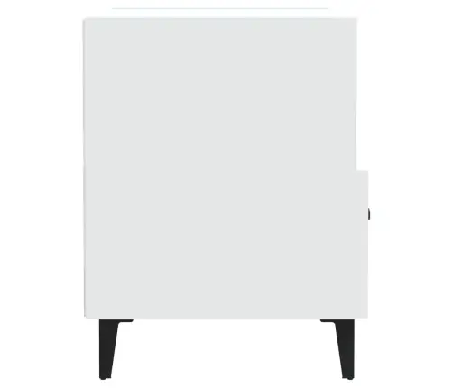 Naktsskapīši, 2 Gab., Balti, Inženierijas Koks Vidaxl