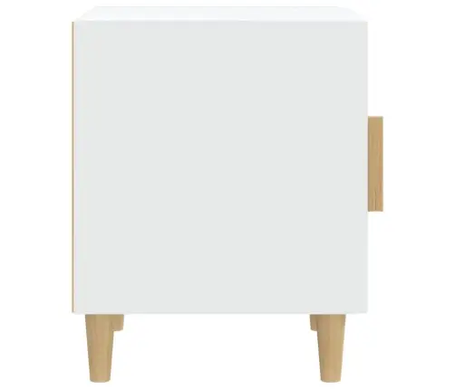 Naktinė Spintelė, Baltos Spalvos, Apdirbta Mediena