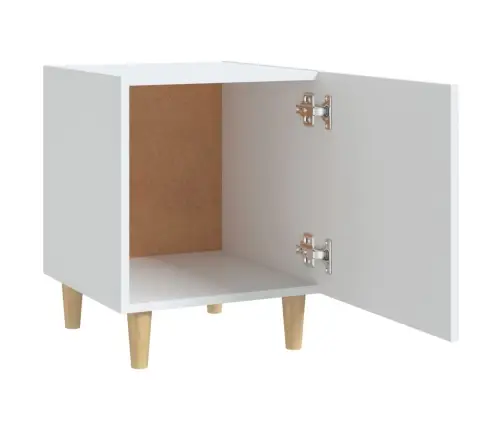 Naktinė Spintelė, Baltos Spalvos, Apdirbta Mediena