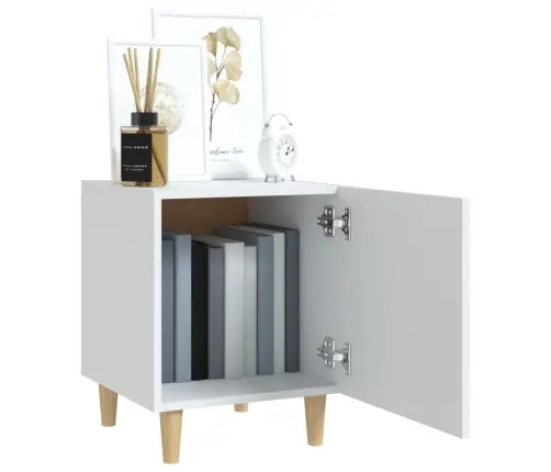 Naktinė Spintelė, Baltos Spalvos, Apdirbta Mediena