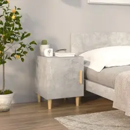 Naktsskapītis, Betona Pelēks, Inženierijas Koks Vidaxl