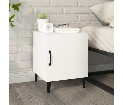 Naktsskapīši, 2 Gab., Balti, Inženierijas Koks Vidaxl