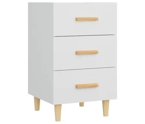 Naktsskapītis, Balts, 40X40X66 Cm, Inženierijas Koks Vidaxl