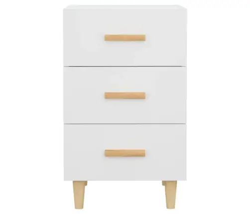 Naktsskapītis, Balts, 40X40X66 Cm, Inženierijas Koks Vidaxl