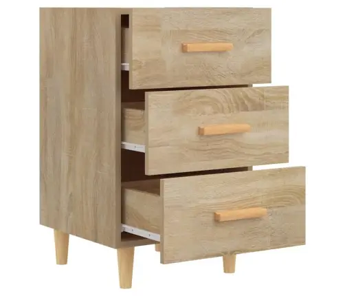 Naktinė Spintelė, Sonoma Ąžuolo, 40X40X66cm Apdirbta Mediena