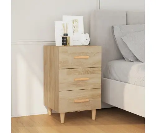 Naktinė Spintelė, Sonoma Ąžuolo, 40X40X66cm Apdirbta Mediena