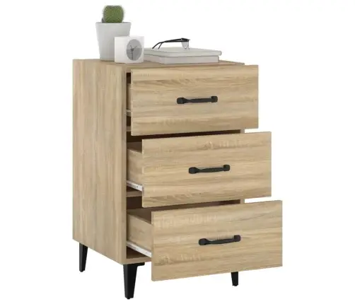 Naktinė Spintelė, Sonoma Ąžuolo, 40X40X66cm Apdirbta Mediena Naktinė Spintelė, Sonoma Ąžuolo, 40X40X66cm Apdirbta Mediena