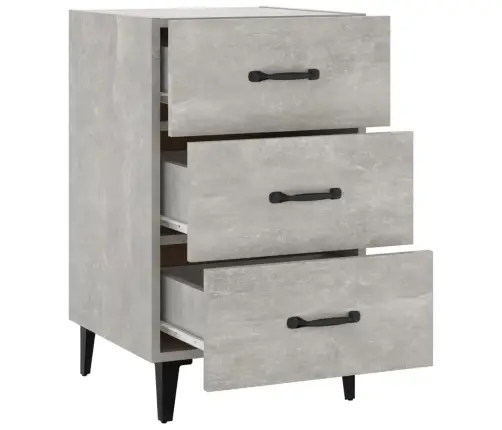 Naktinė Spintelė, Betono Pilka, 40X40X66cm Apdirbta Mediena