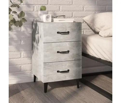 Naktinė Spintelė, Betono Pilka, 40X40X66cm Apdirbta Mediena