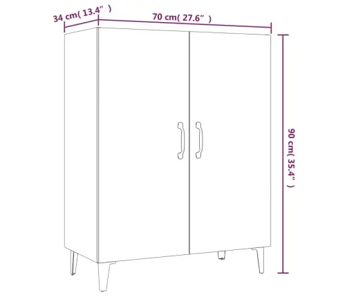Kumode, Balta, 70X34X90 Cm, Inženierijas Koks Vidaxl Kumode, Balta, 70X34X90 Cm, Inženierijas Koks Vidaxl
