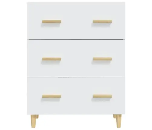 Kumode, Balta, 70X34X90 Cm, Inženierijas Koks Vidaxl