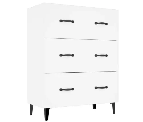 Šoninė Spintelė, Baltos Spalvos, 69,5X34X90cm Apdirbta Mediena