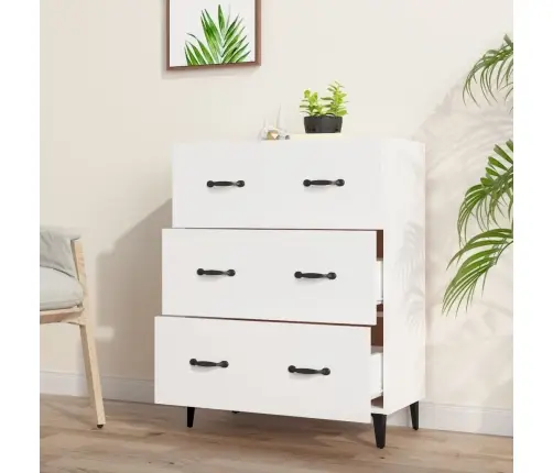 Šoninė Spintelė, Baltos Spalvos, 69,5X34X90cm Apdirbta Mediena