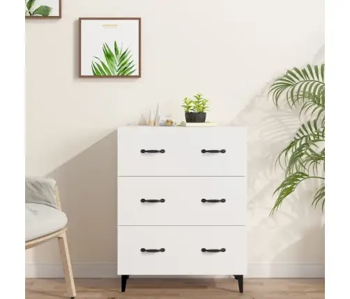 Šoninė Spintelė, Baltos Spalvos, 69,5X34X90cm Apdirbta Mediena