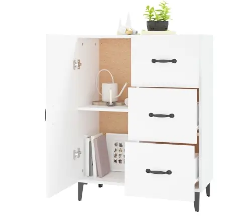 Kumode, Balta, 69,5X34X90 Cm, Inženierijas Koks Vidaxl