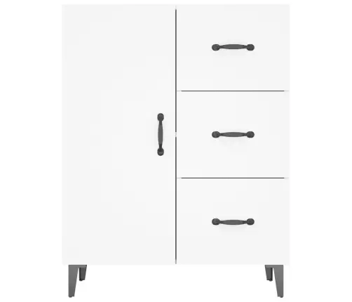 Kumode, Balta, 69,5X34X90 Cm, Inženierijas Koks Vidaxl