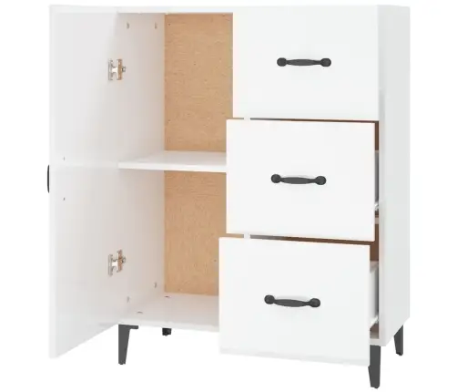 Kumode, Spīdīgi Balta, 69,5X34X90 Cm, Inženierijas Koks Vidaxl